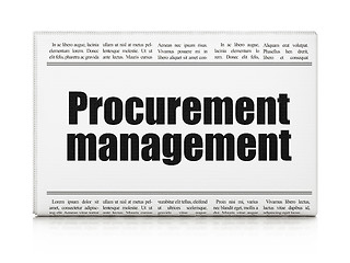 Image showing Business concept: newspaper headline Procurement Management