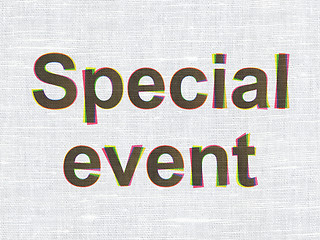 Image showing Finance concept: Special Event on fabric texture background