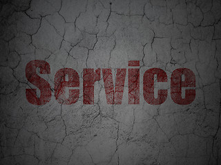 Image showing Finance concept: Service on grunge wall background