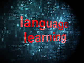 Image showing Education concept: Language Learning on digital background