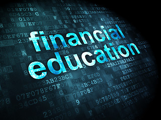 Image showing Education concept: Financial Education on digital background