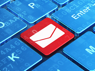 Image showing Business concept: Email on computer keyboard background