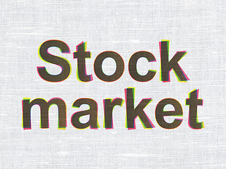 Image showing Business concept: Stock Market on fabric texture background