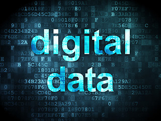 Image showing Data concept: Digital Data on digital background