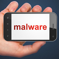 Image showing Protection concept: Malware on smartphone