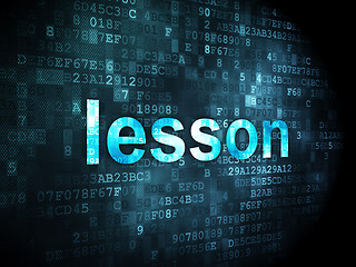 Image showing Education concept: Lesson on digital background