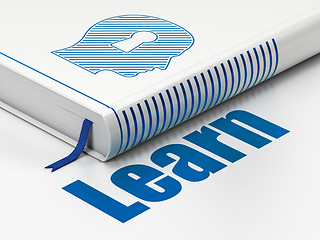 Image showing Education concept: book Head With Keyhole, Learn on white background