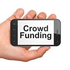Image showing Finance concept: Crowd Funding on smartphone