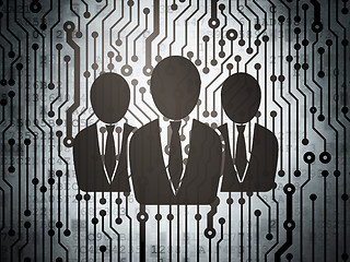 Image showing Finance concept: circuit board with Business People