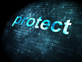 Image showing Security concept: Protect on digital background