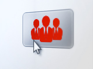 Image showing Business concept: Business People on digital button background