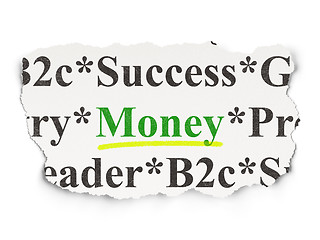 Image showing Finance concept: Money on Paper background