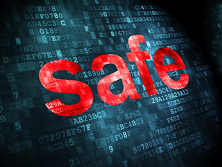 Image showing Privacy concept: Safe on digital background
