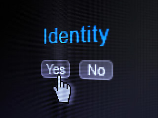 Image showing Protection concept: Identity on digital computer screen