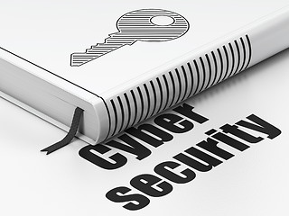 Image showing Protection concept: book Key, Cyber Security on white background