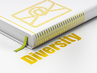 Image showing Business concept: book Email, Diversity on white background