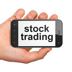 Image showing Finance concept: Stock Trading on smartphone