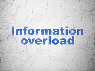 Image showing Information concept: Information Overload on wall background