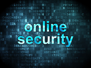 Image showing Security concept: Online Security on digital background