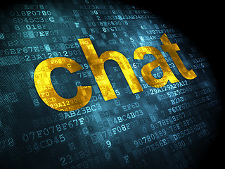 Image showing SEO web development concept: Chat on digital background