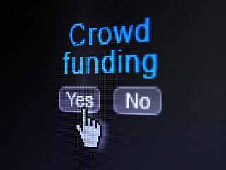 Image showing Business concept: Crowd Funding on digital computer screen