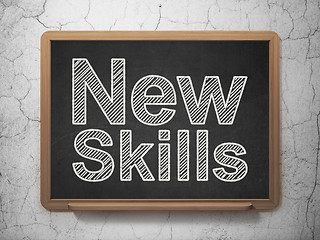 Image showing Education concept: New Skills on chalkboard background