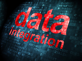 Image showing Data concept: Data Integration on digital background