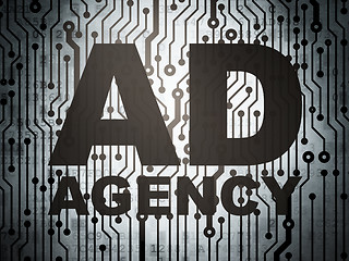 Image showing Marketing concept: circuit board with Ad Agency