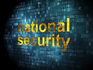 Image showing Privacy concept: National Security on digital background