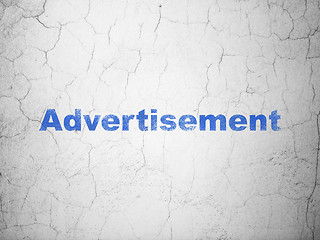 Image showing Advertising concept: Advertisement on wall background