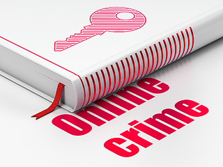 Image showing Security concept: book Key, Online Crime on white background