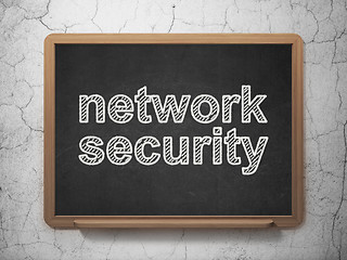 Image showing Privacy concept: Network Security on chalkboard background