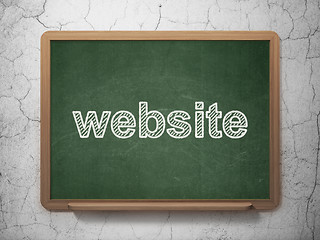 Image showing Web development concept: Website on chalkboard background