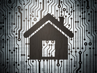 Image showing Business concept: circuit board with Home