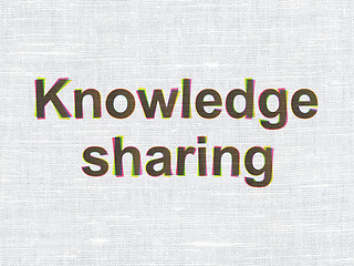 Image showing Education concept: Knowledge Sharing on fabric texture