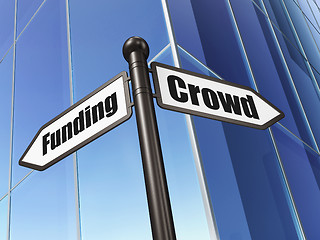 Image showing Finance concept: sign Crowd Funding on Building background