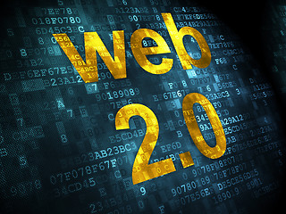 Image showing SEO web development concept: Web 2.0 on digital background