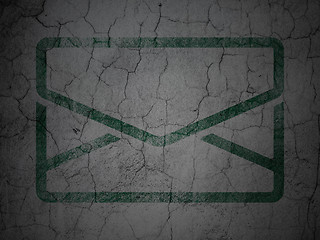 Image showing Finance concept: Email on grunge wall background