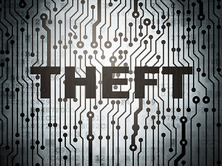 Image showing Safety concept: circuit board with Theft