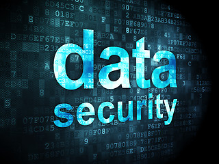 Image showing Privacy concept: Data Security on digital background