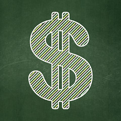 Image showing Currency concept: Dollar on chalkboard background