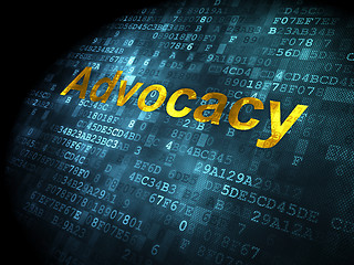 Image showing Law concept: Advocacy on digital background