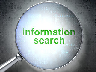 Image showing Information concept: Information Search with optical glass