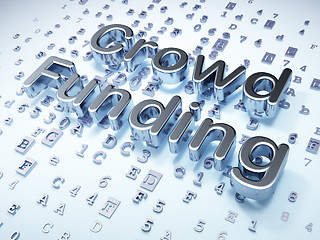 Image showing Finance concept: Silver Crowd Funding on digital background