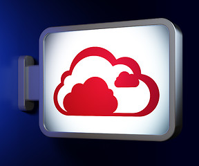 Image showing Cloud technology concept: Cloud on billboard background