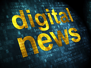 Image showing News concept: Digital News on digital background