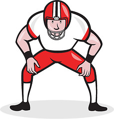 Image showing American Football Center Snap Front Cartoon