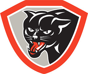 Image showing Black Cat Panther Head Shield