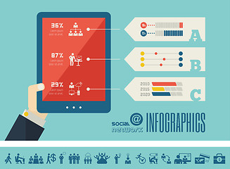 Image showing Social Media Infographic Template.