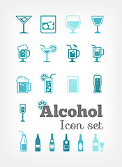 Image showing Alcohol Infographic Template.